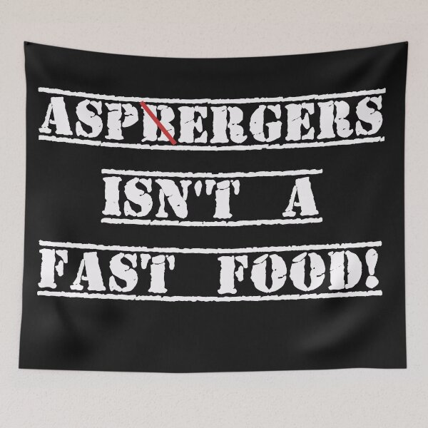 Item preview, Aspergers isnt a fast food funny design designed and sold by Solotree.