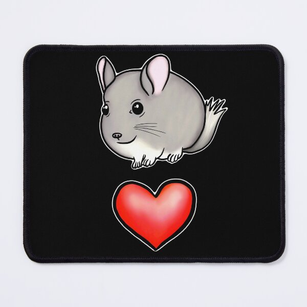 Item preview, Cute Chubby Chinchilla, I Heart Chinchillas Red designed and sold by Mochi-Merch.