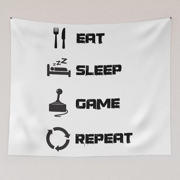Item preview, Eat Sleep Game Repeat designed and sold by classy-shop.