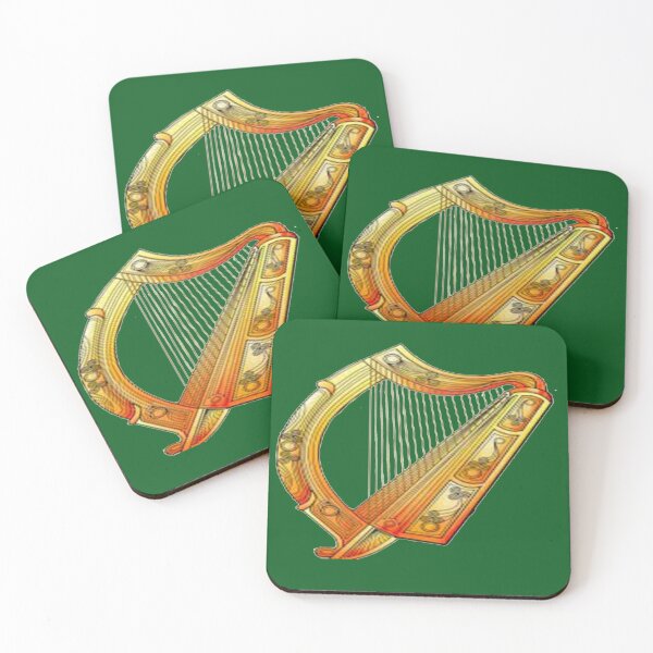 Item preview,  golden celtic irish harp designed and sold by nigejohn.