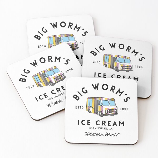 Item preview, Big Worm's Ice Cream - Whatchuwant? - Friday logo designed and sold by Primotees.