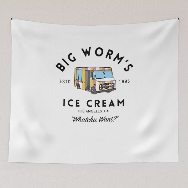 Item preview, Big Worm's Ice Cream - Whatchuwant? - Friday logo designed and sold by Primotees.