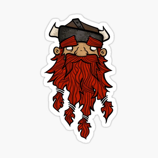 Sweet Nordic Red Viking Sticker