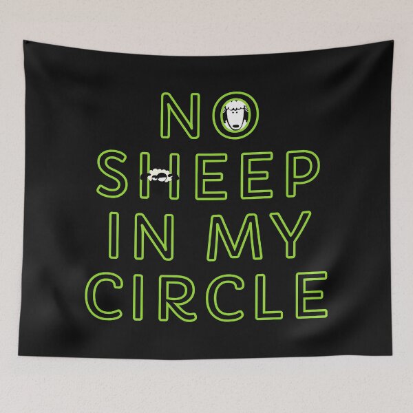 Item preview, no sheep in my circle - text design designed and sold by nakavt.