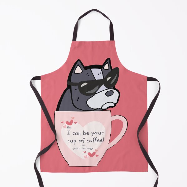 Item preview, Cute Coffee and Dog in Pink Mug designed and sold by Rainbows Rock.