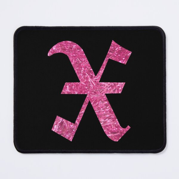 Item preview, The Letter X - Capital Pink Glitter Gothic designed and sold by TheLykosApparel.