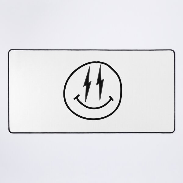 Item preview, black lightening bolt smiley designed and sold by kaelinmeicher.