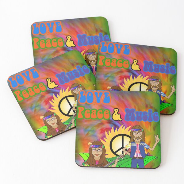 Item preview, Love, Peace & Music  designed and sold by oldrockerdudes.