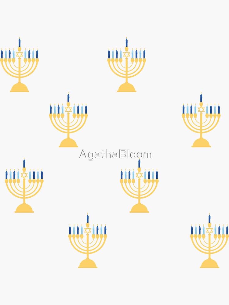 "Menorah Sticker Pack" Sticker by AgathaBloom Redbubble