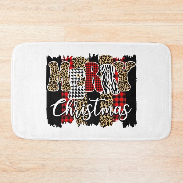 Item preview, Merry Christmas Cheetah and Buffalo Plaid Paint Design designed and sold by eham93.