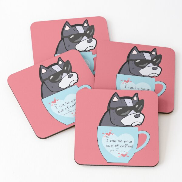 Item preview, Cute Coffee and Dog in Blue Mug designed and sold by Rainbows Rock.