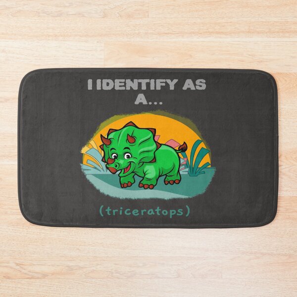 Item preview, I Identify As a Triceratops Funny Dinosaur T-shirts Dinosaur Stickers designed and sold by LMcDs.