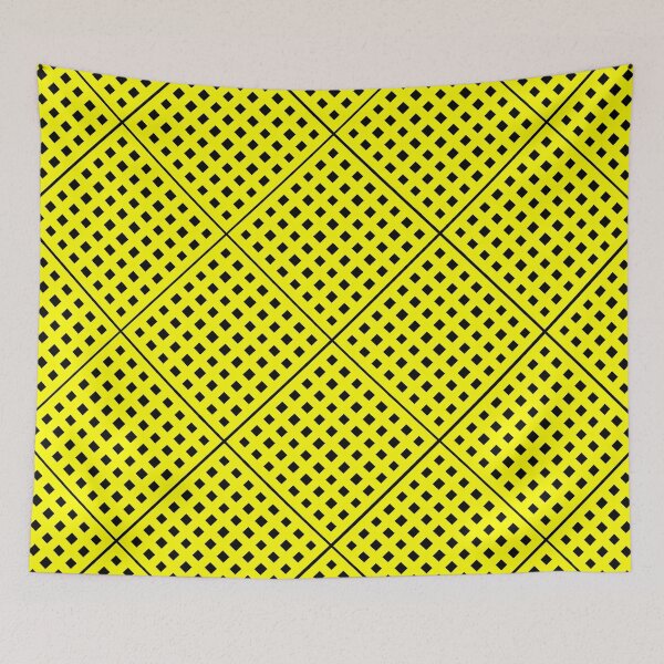 Item preview, Criss Cross Angled Line Pattern in Yellow on Black designed and sold by Neil Feigeles.