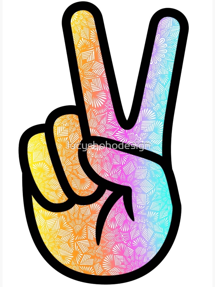 Peace Sign Zentangle Peace Art Hippie Art Peace Sign Art Poster For Sale By 6746