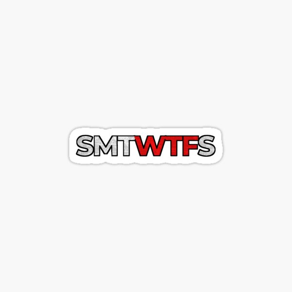"SMTWTFS // WTF weekdays // Statement Text Design" Sticker for Sale by