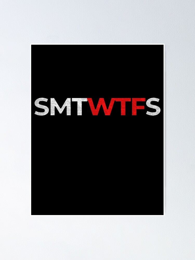 "SMTWTFS // WTF weekdays // Statement Text Design" Poster for Sale by