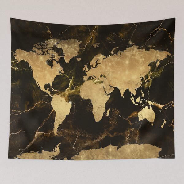 Item preview, world map gold 7 designed and sold by BekimART.
