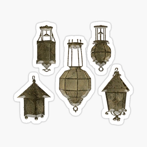 "Vintage Lanterns" Sticker for Sale by elevens Redbubble