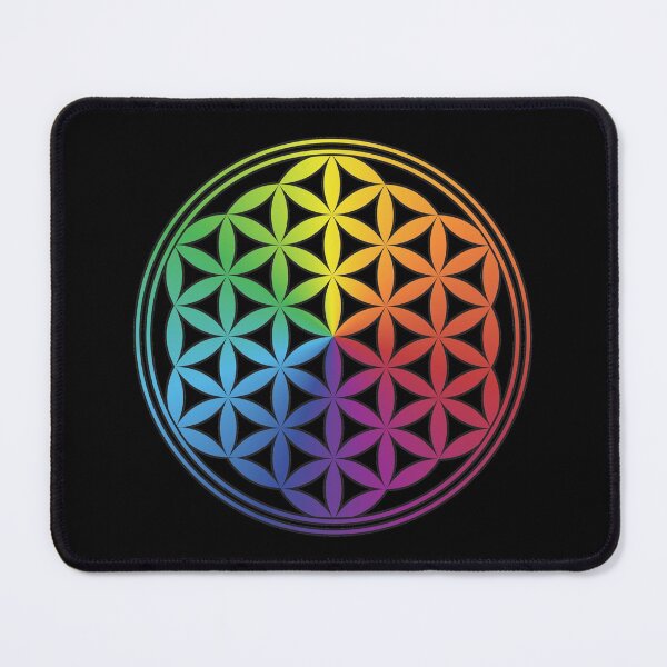 Flower of Life Chakras Colors Mouse Pad