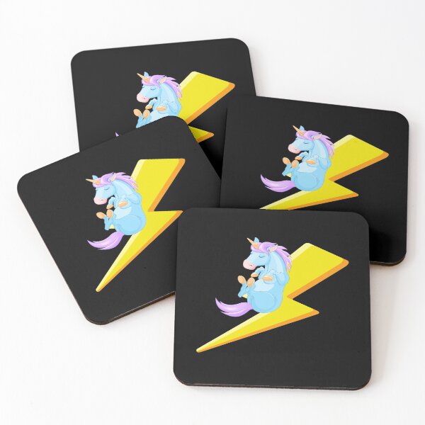 Item preview, Super Cute Unicorn Sliding Lightning Thunder Storm - Unicorn Thunder designed and sold by lodarohit.
