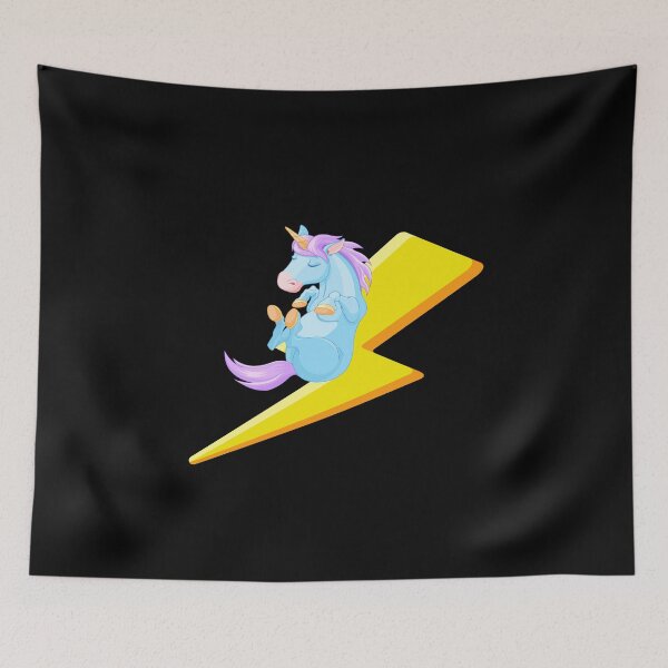Item preview, Super Cute Unicorn Sliding Lightning Thunder Storm - Unicorn Thunder designed and sold by lodarohit.