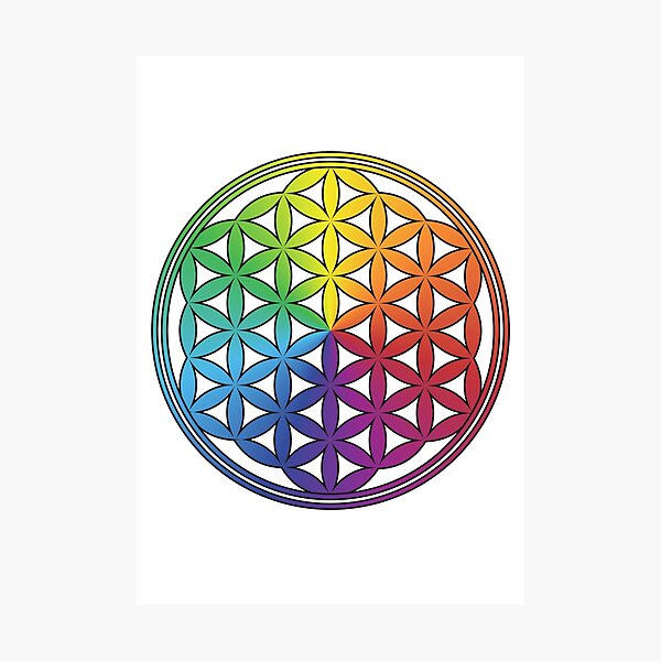 Item preview, Flower of Life Chakras Colors designed and sold by DaviAguiArtes.
