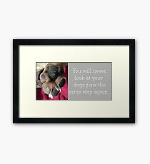 You will never look at your dogs paw the same again... Framed Print