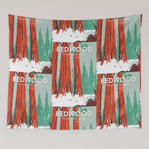 Item preview, Redwood National Park In Winter California Vintage designed and sold by KrisSidDesigns.