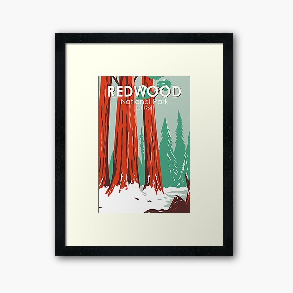 Item preview, Redwood National Park In Winter California Vintage designed and sold by KrisSidDesigns.