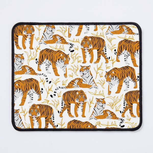 Item preview, Bengal tiger pattern with plants designed and sold by CiniArt.