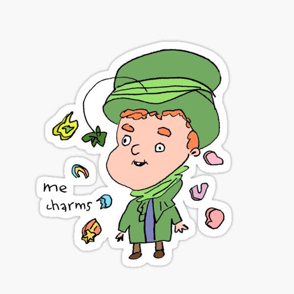 "cursed lucky charms guy" Sticker by spikysquid Redbubble