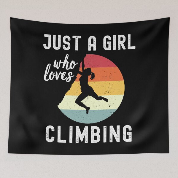 Aperçu de l'œuvre Just A Girl Who Loves Climbing créée et vendue par geniusshirtsss.