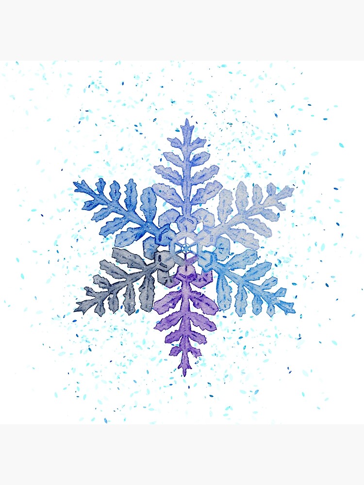 Watercolor Snowflake Clipart