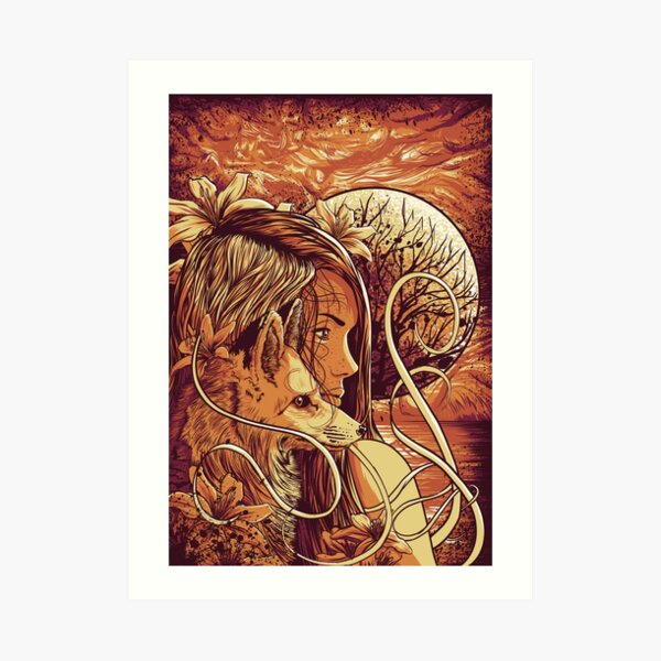 orange fox Art Print
