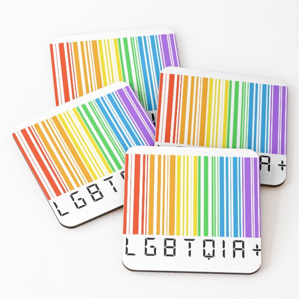 Item preview, LGBTQIA+ barcode designed and sold by PegFollyDesigns.