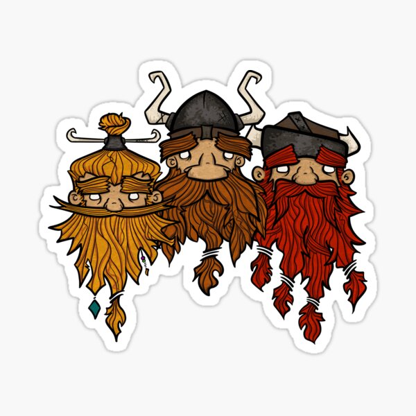 Sweet Nordic Viking Brothers Sticker
