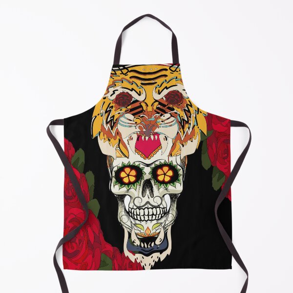 Item preview, tiger flower skull designed and sold by FastorSlow.