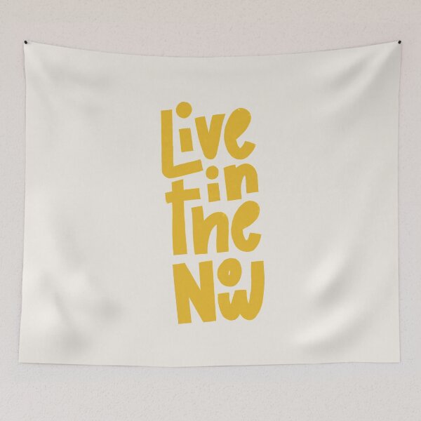 Item preview, Live in the Now Lettering (Yellow) designed and sold by PepAndGrace.
