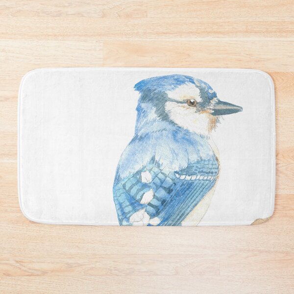 Item preview, blue jay watercolor bird portrait designed and sold by L'Atelier Oranjade.