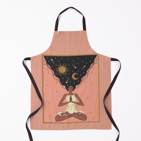Item preview, girl meditates and the universe is in her hair designed and sold by ShamanskaKate.
