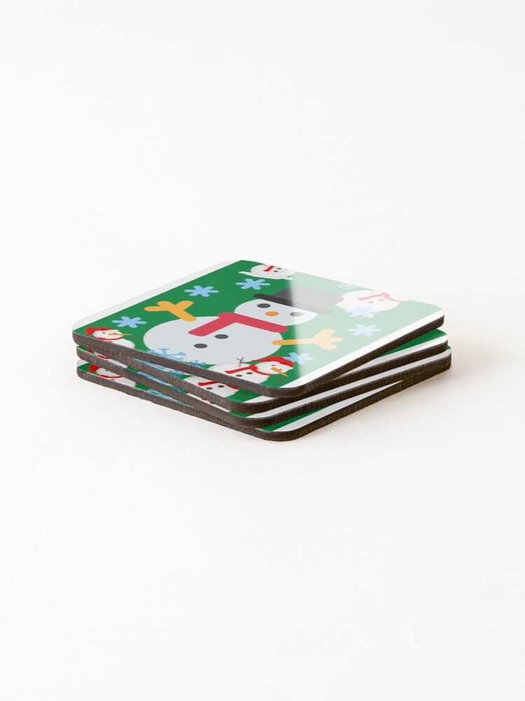 Thumbnail 4 of 5, Coasters (Set of 4), Snowman designed and sold by Rene-Martin.