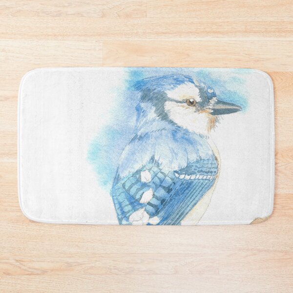 Item preview, Copy of blue jay watercolor bird portrait designed and sold by L'Atelier Oranjade.