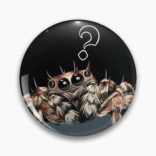 Item preview, Curious Cute friendly cheeky jumping spider pet friend (Marpissa muscosa) designed and sold by AJPaint.