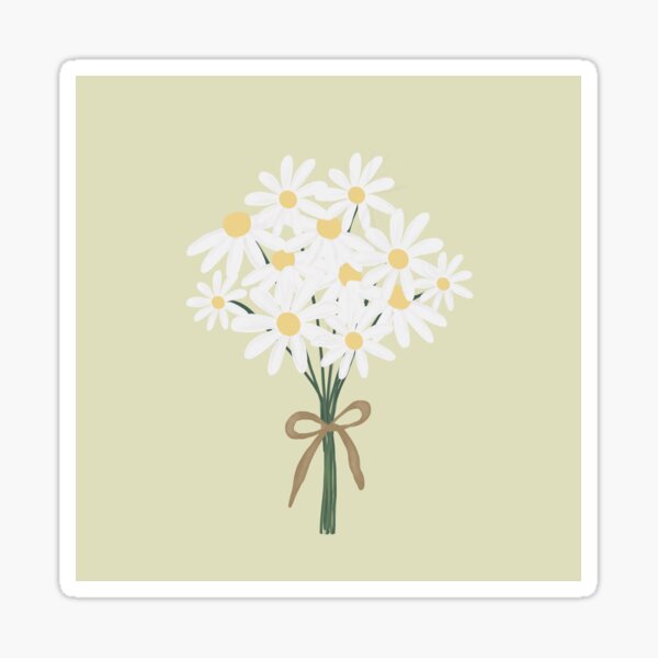 Daisy Flat Floral Sticker
