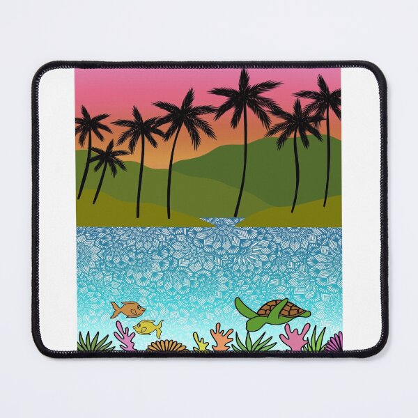 Item preview, Island Life Zentangle | beach art | ocean art | tropical art | zentangle art | palm tree art designed and sold by lucysbohodesign.