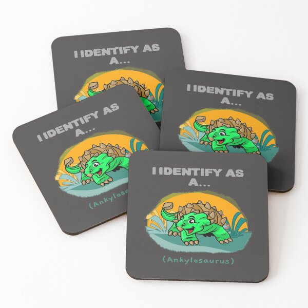 Item preview, I Identify As a Ankylosaurus Funny Dinosaur T-shirts Dinosaur Stickers designed and sold by LMcDs.