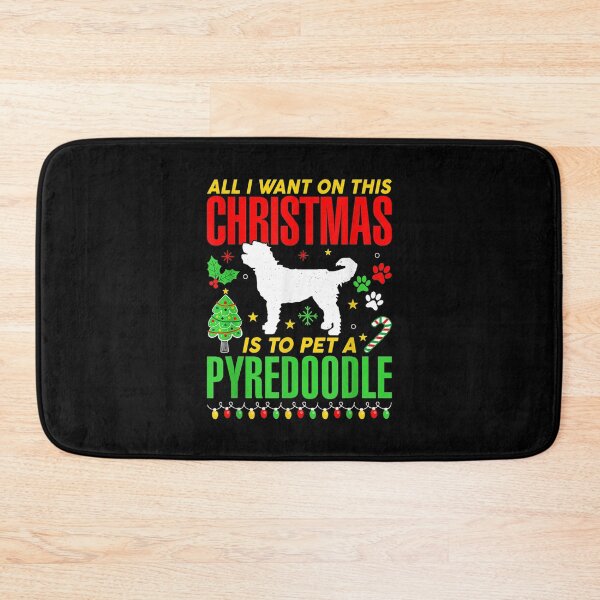 Item preview,  All Want Christmas Pet Pyredoodle Dog designed and sold by bonytmrz.
