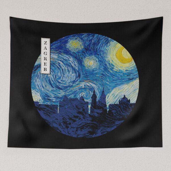Item preview, Zagreb Starry Night Van Gogh Circle designed and sold by DFerraz.