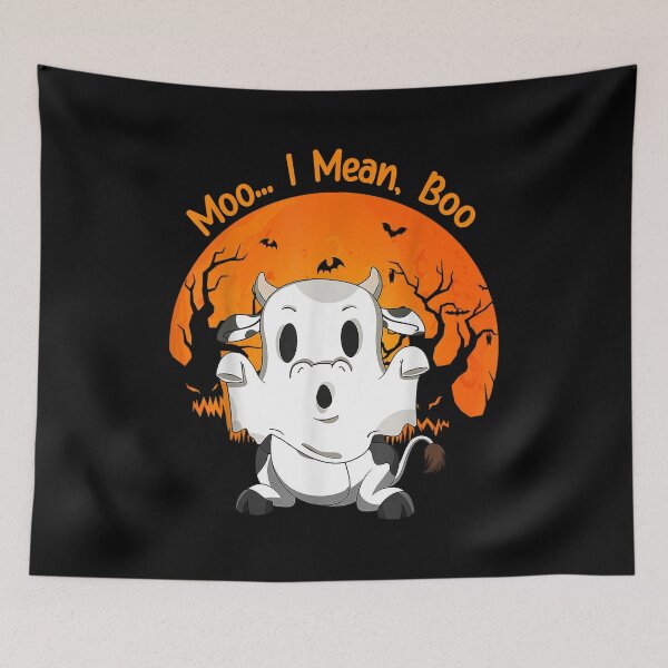 Aperçu de l'œuvre Boo Moo signifie vache fantôme drôle Halloween 2021 créée et vendue par bonytmrz.
