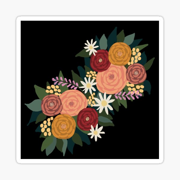Autumn Flat Floral Sticker
